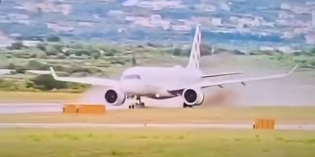 Croatia Airlines’a Ait Uçak Kalkış Sırasında Pistten Çıktı